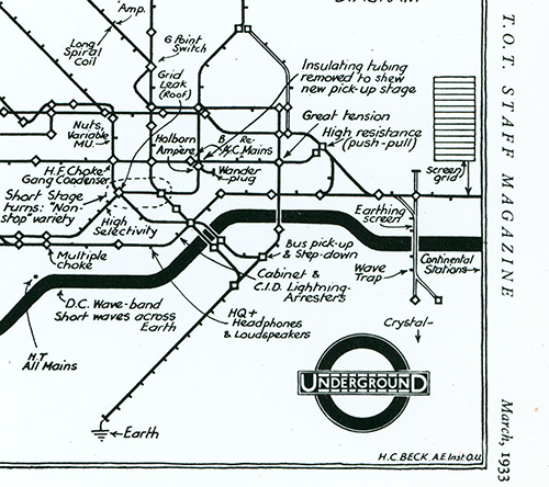 Harry Beck spoof Underground map.