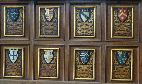There are hundreds of these members' coats of arms throughout the Middle Temple.